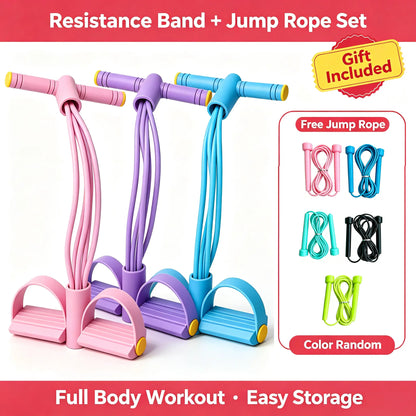 Transform Your Workout with the Foam Non-Slip Adjustable Pedal Resistance Band - Perfect for Core & Lower Body Strength Training at Home!
