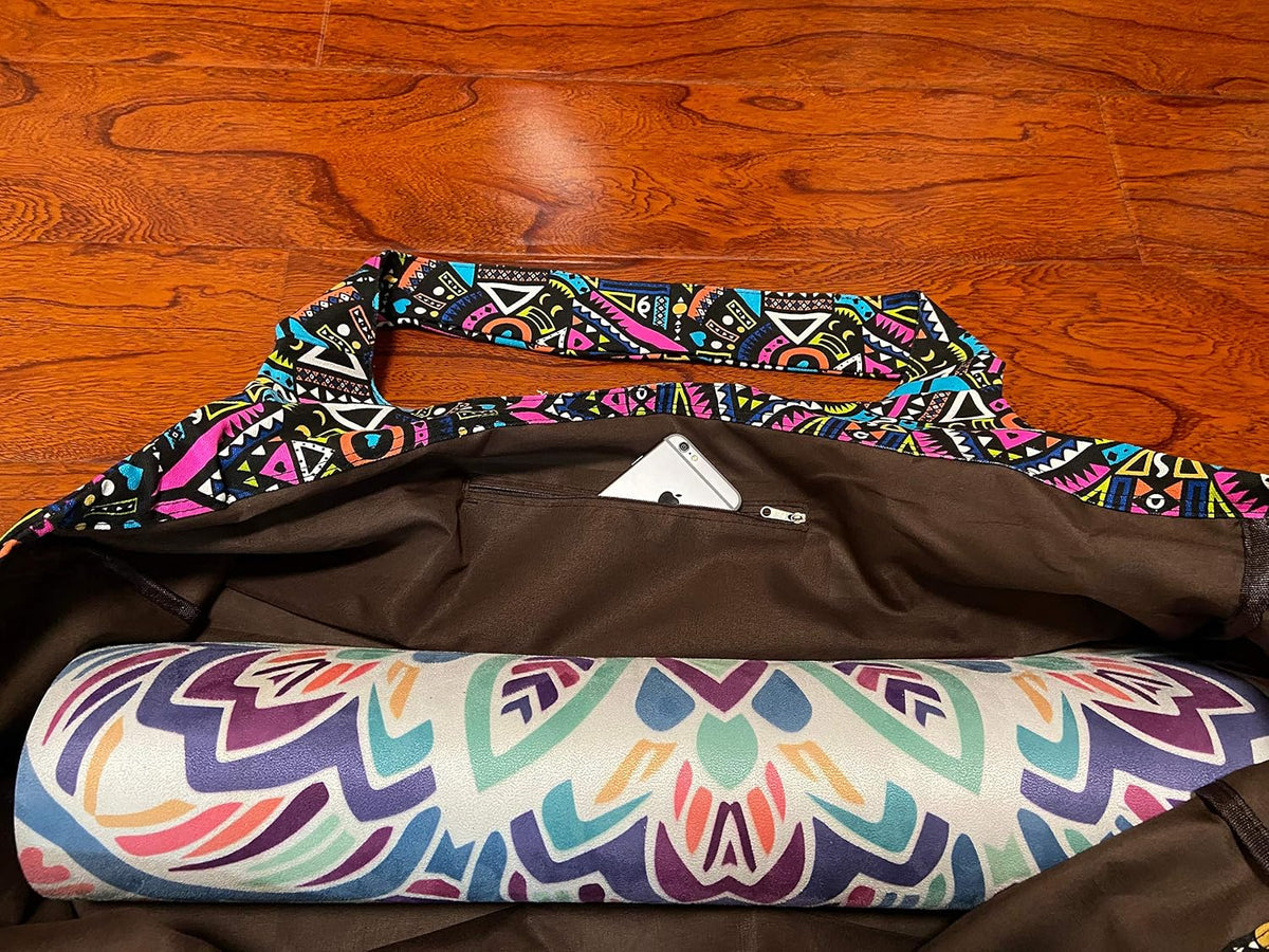 Premium Large Yoga Mat Tote Bag with Multi-Functional Storage Pockets - Lightweight & Durable Carrier for Your Yoga Essentials