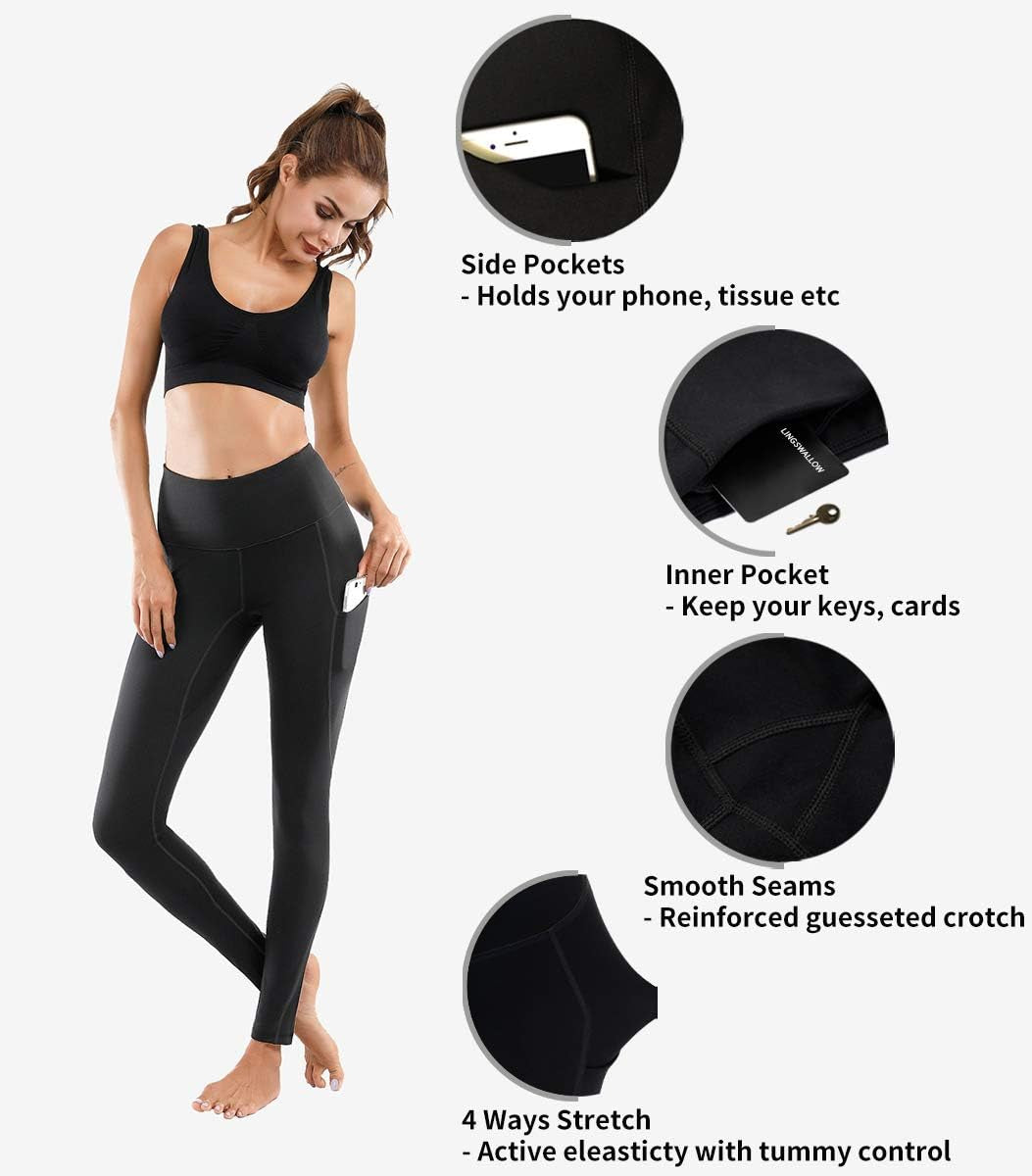 Ultimate Comfort High Waist Yoga Pants with Pockets - Soft Stretch Leggings for Women