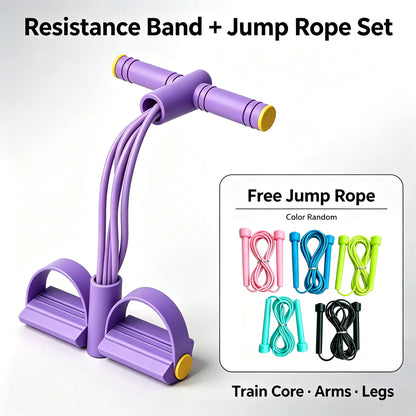 Transform Your Workout with the Foam Non-Slip Adjustable Pedal Resistance Band - Perfect for Core & Lower Body Strength Training at Home!