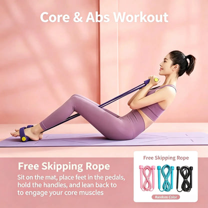 Transform Your Workout with the Foam Non-Slip Adjustable Pedal Resistance Band - Perfect for Core & Lower Body Strength Training at Home!