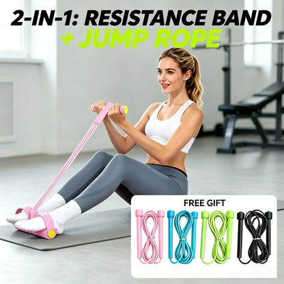Transform Your Workout with the Foam Non-Slip Adjustable Pedal Resistance Band - Perfect for Core & Lower Body Strength Training at Home!