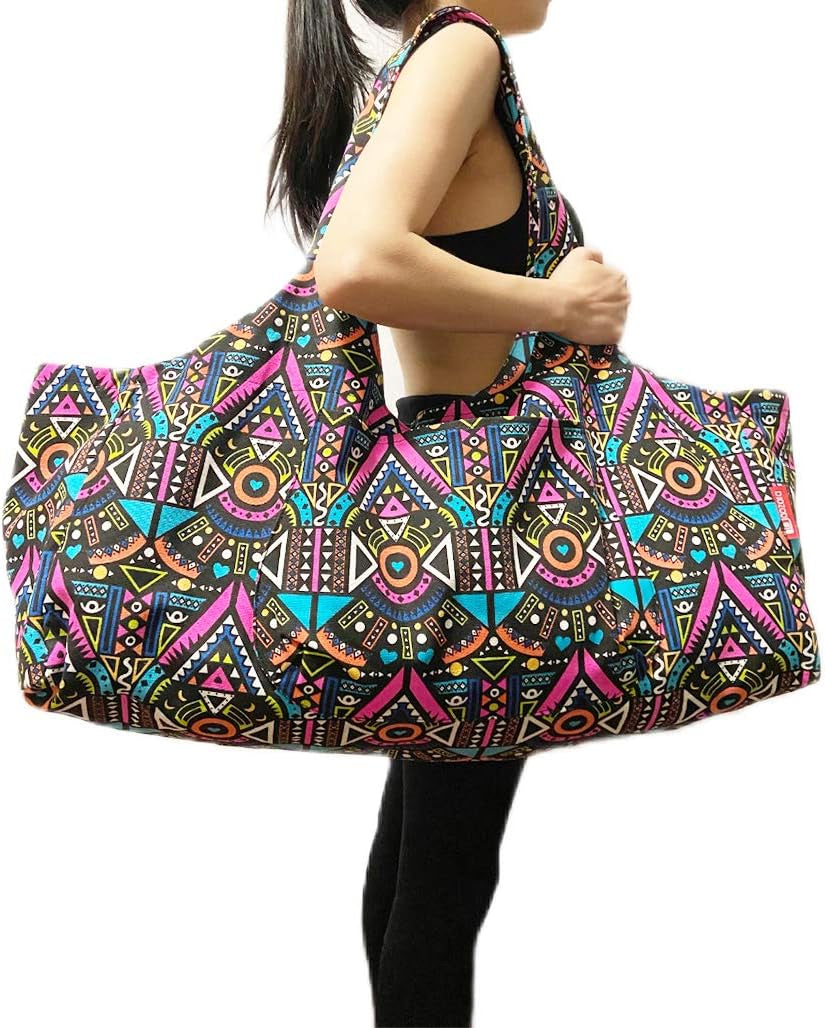 Premium Large Yoga Mat Tote Bag with Multi-Functional Storage Pockets - Lightweight & Durable Carrier for Your Yoga Essentials